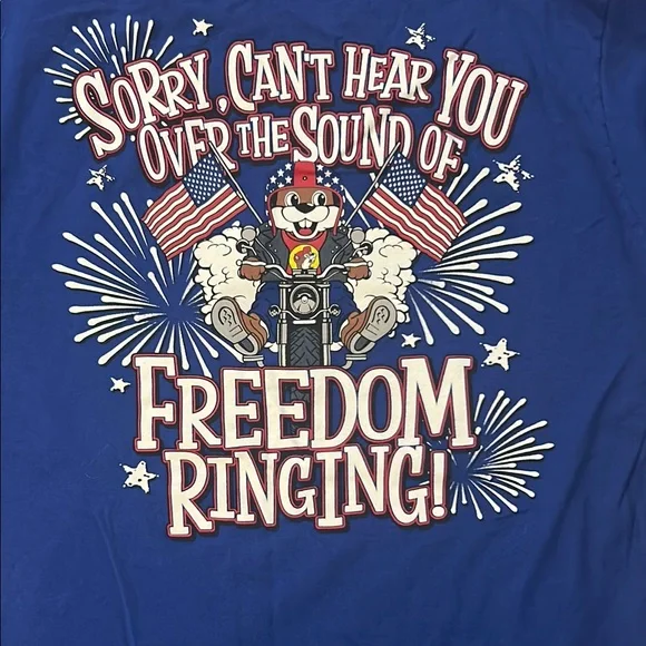 Buc-ee’s Blue Graphic T-Shirt with Patriotic Design - Picture 3 of 3